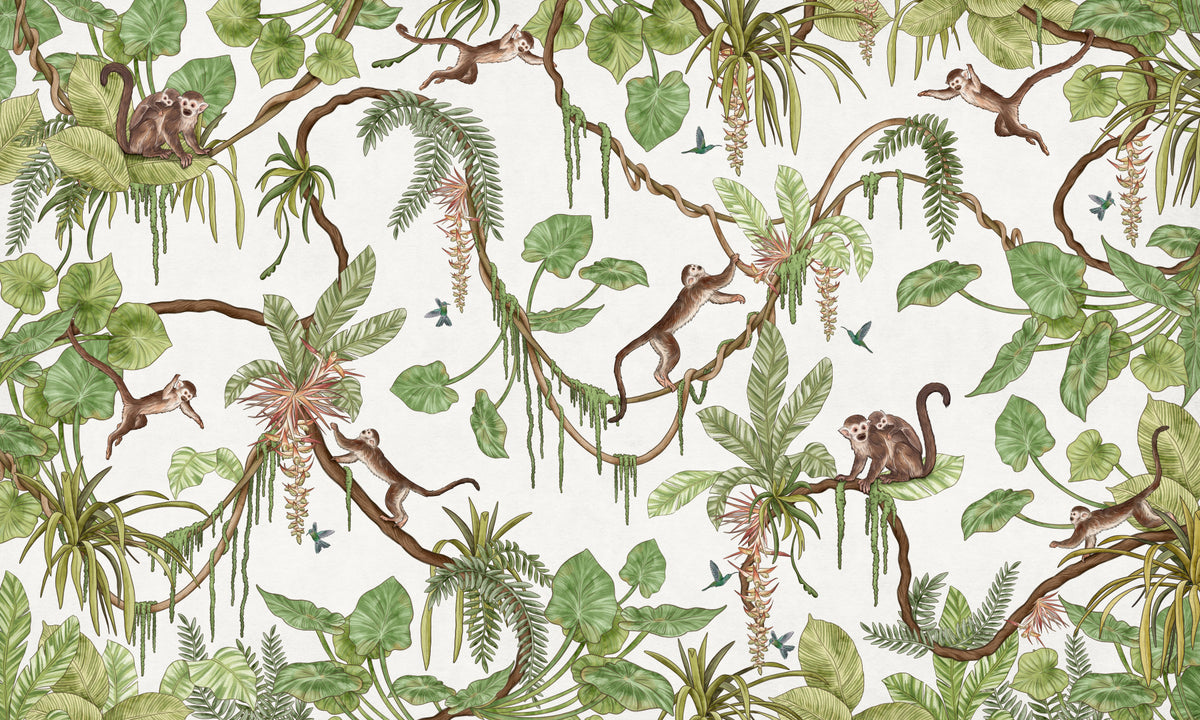 Monkey Business  Wall Mural in your room — zoomed