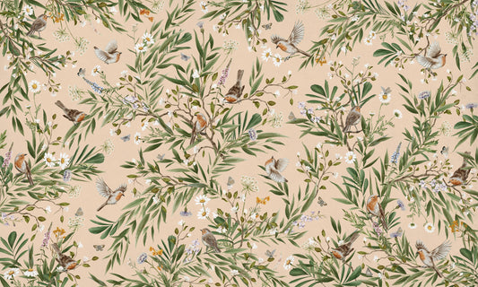 Floral Aviary  Wall Mural