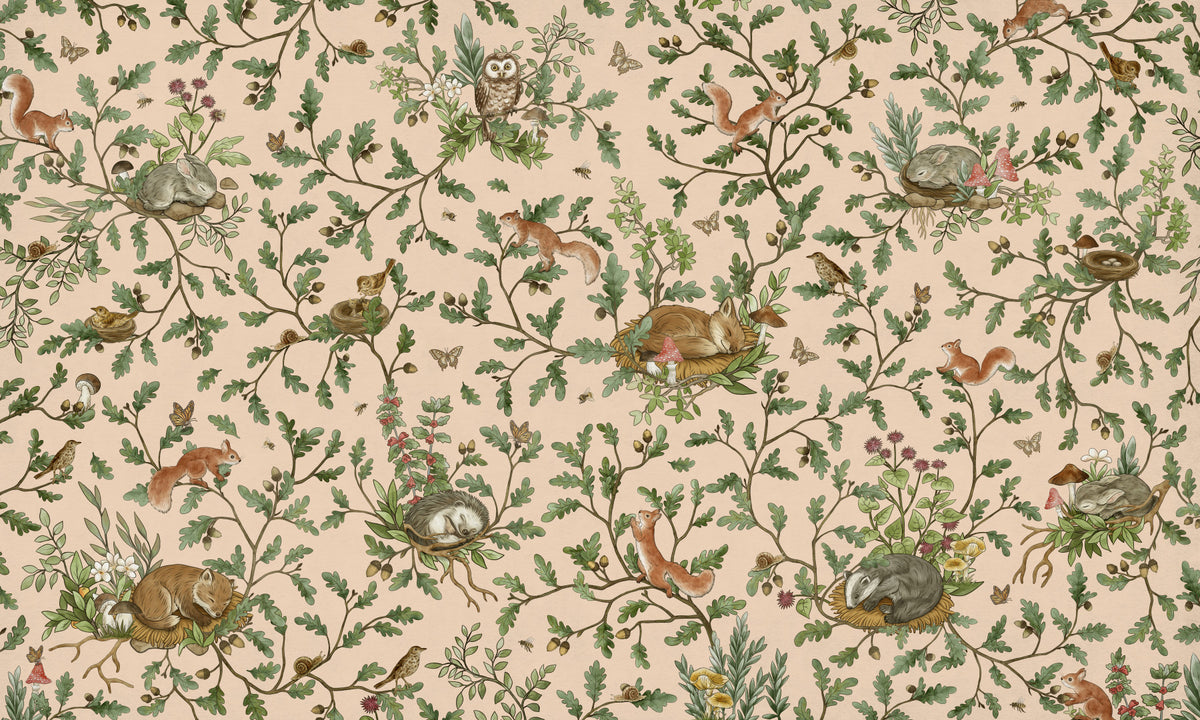 Oak Haven Wall Mural in your room — zoomed