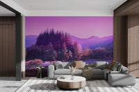 Lavender Twilight Forest Wallpaper - Wallanza