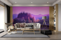 Lavender Twilight Forest Wallpaper - Wallanza