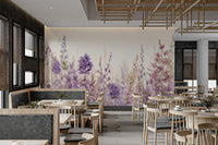 Lavender Watercolor Floral Wallpaper - Wallanza