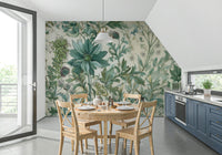 Leafy Blooms Wall Mural - Wallanza