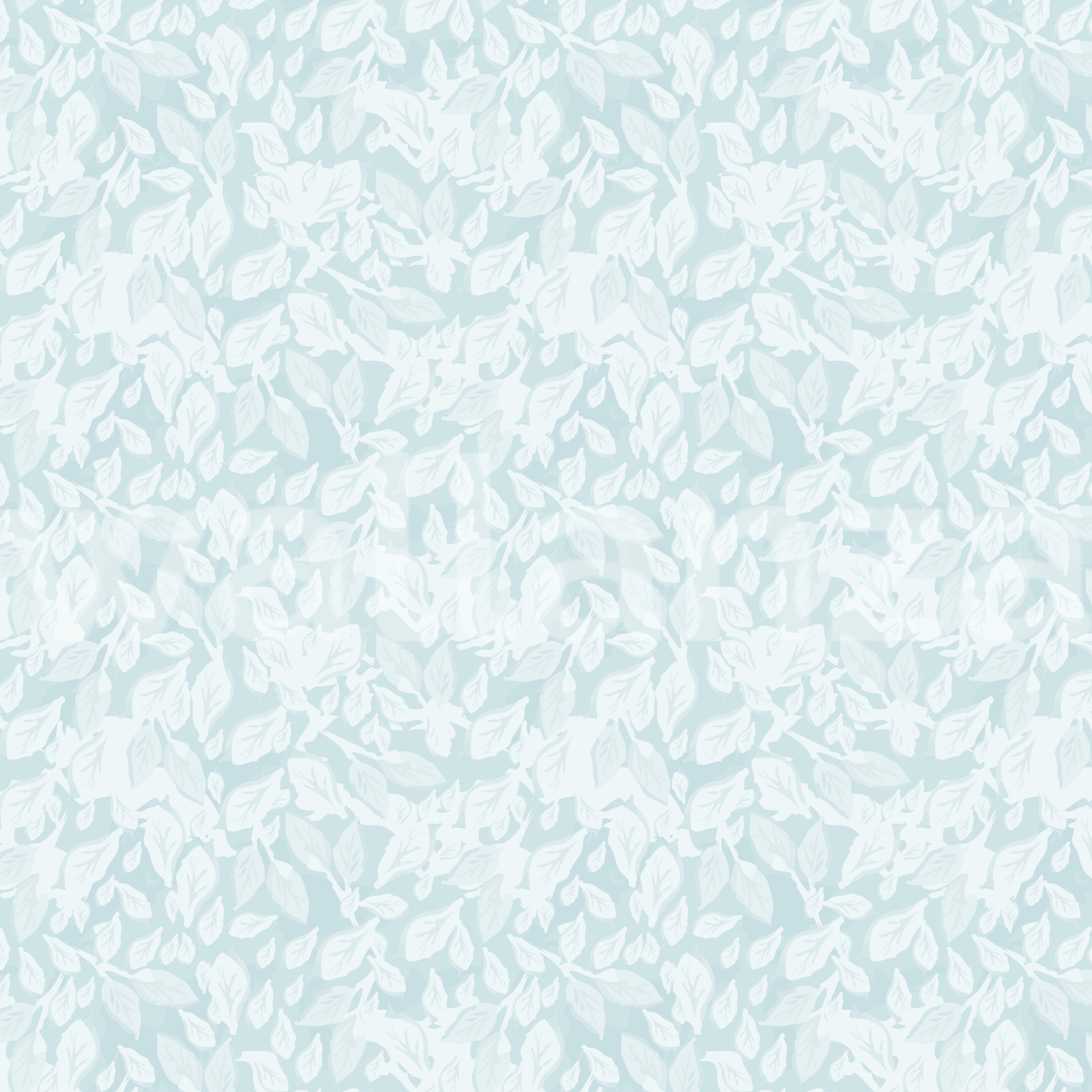 Texture detail of Leaves In Deep Sky Blue Wallpaper showing white leaf outlines.