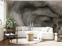 Linear Motion Silver Cascade Wall Mural - Wallanza