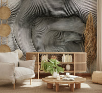 Linear Motion Silver Cascade Wall Mural - Wallanza