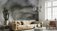 Linear Motion Silver Cascade Wall Mural - Wallanza