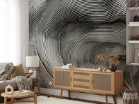 Linear Motion Silver Cascade Wall Mural - Wallanza