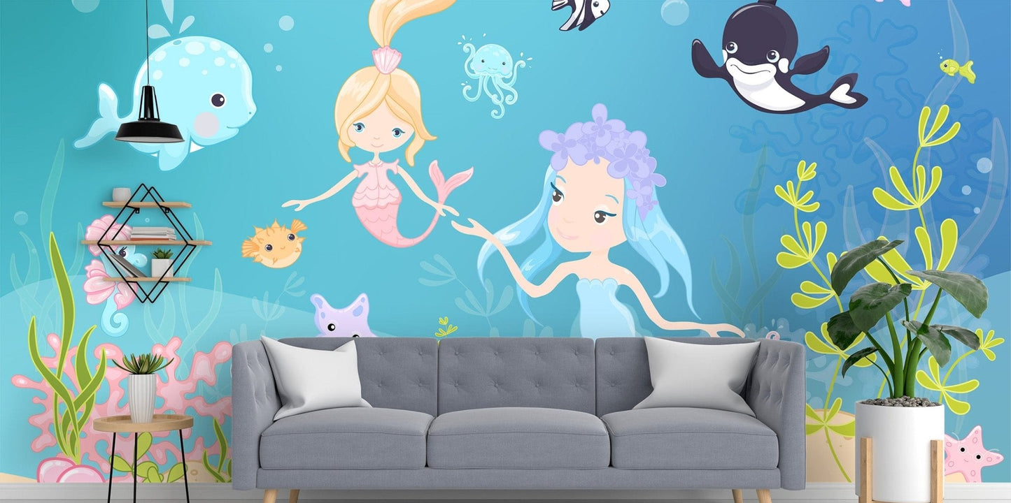 Little Mermaid Underwater Adventure Wallpaper Mural