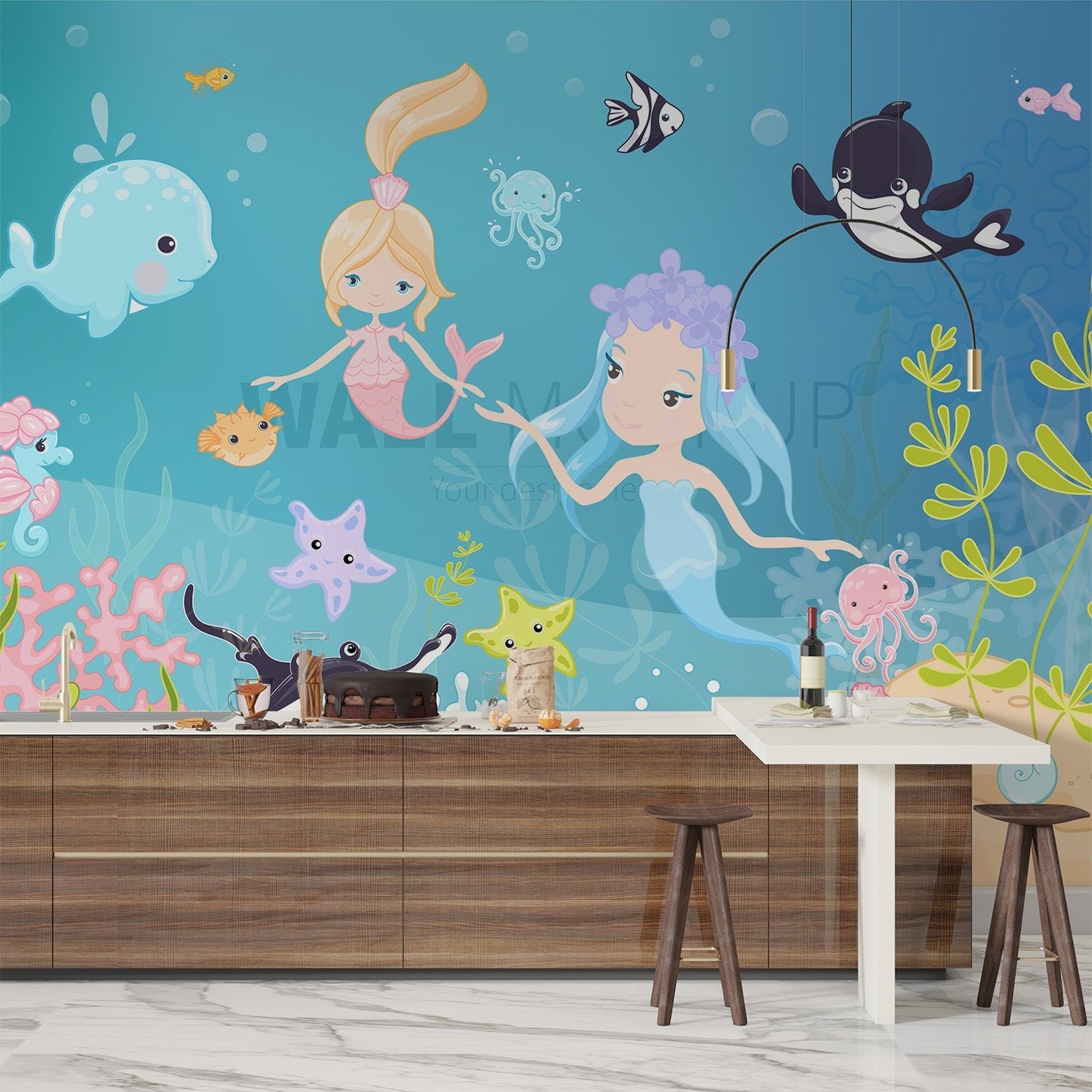 Little Mermaid Underwater Adventure Wallpaper Mural