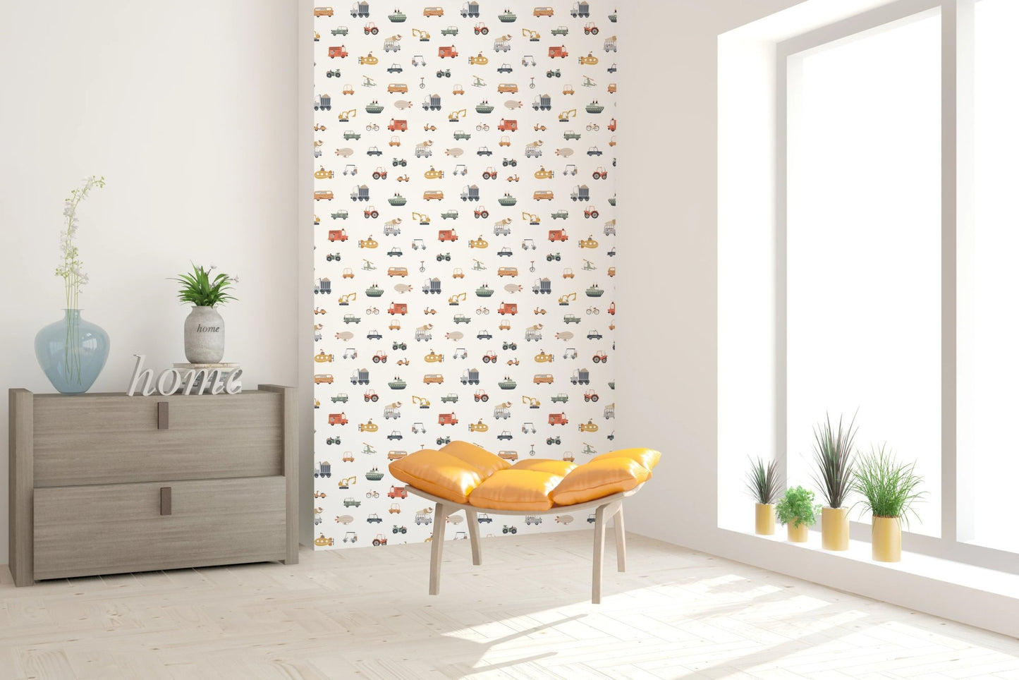 Whimsical submarine and ship nautical wall decor