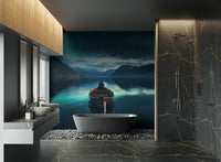 Lonely Boat Lake Wallpaper - Wallanza