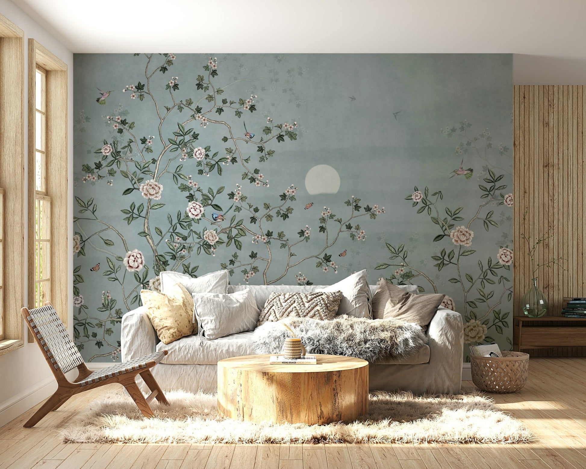 Lunar Bloom Symphony Wall Mural - Wallanza
