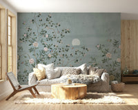 Lunar Bloom Symphony Wall Mural - Wallanza