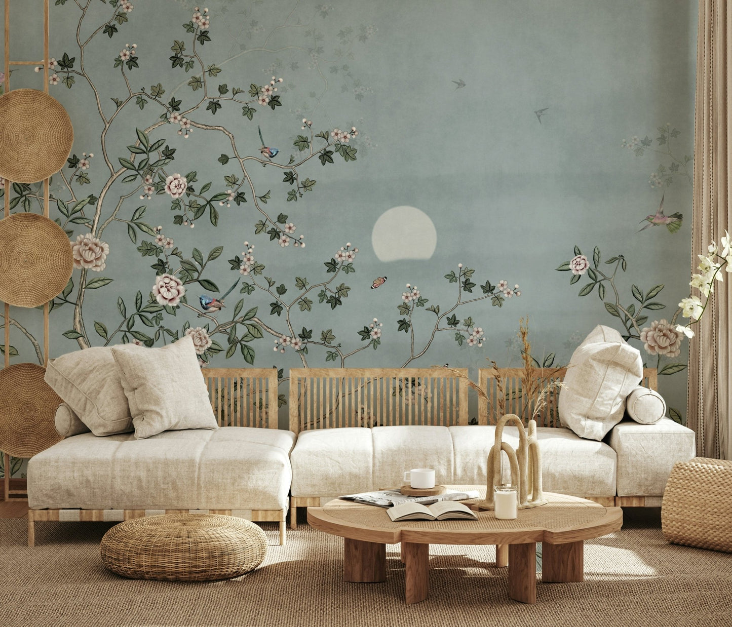 Lunar Bloom Symphony Wall Mural - Wallanza