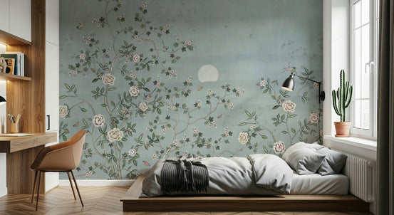 Lunar Bloom Symphony Wall Mural - Wallanza