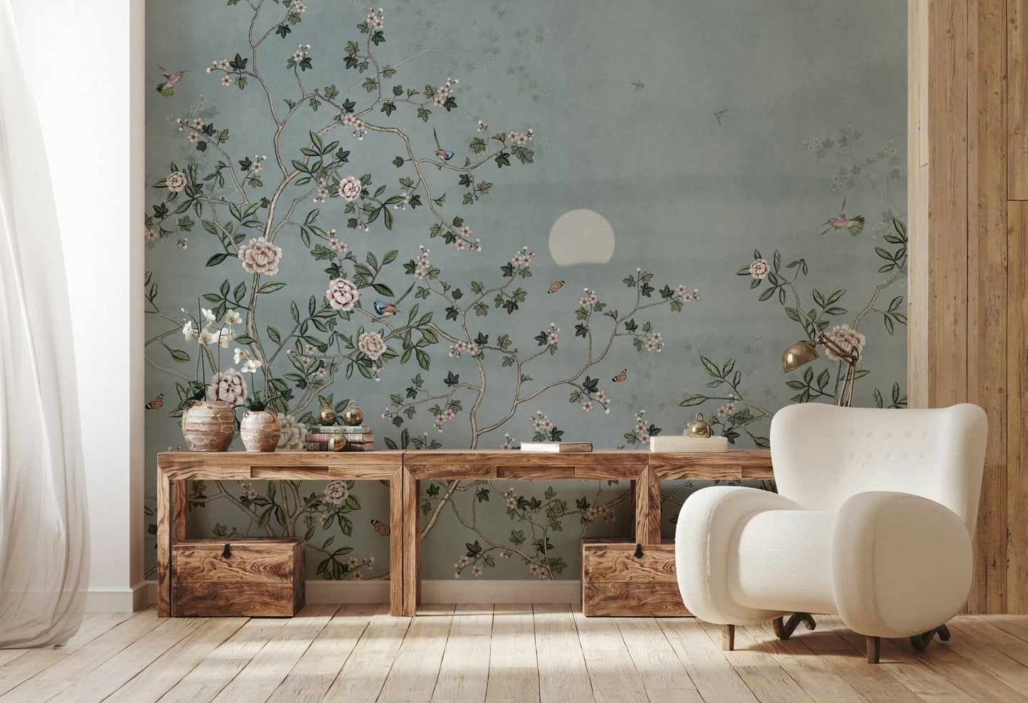 Lunar Bloom Symphony Wall Mural - Wallanza