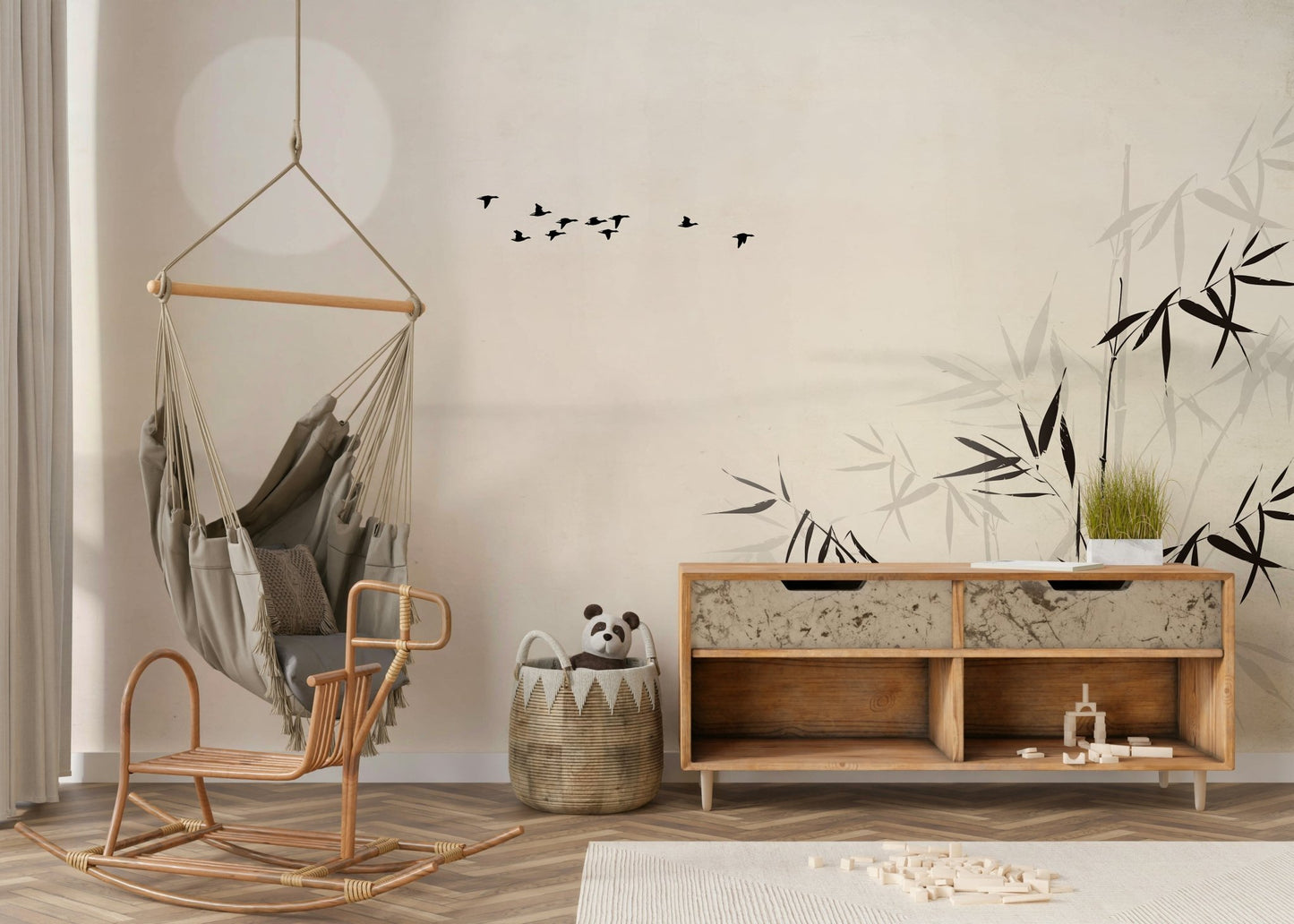 Lunar Garden Wall Mural - Wallanza