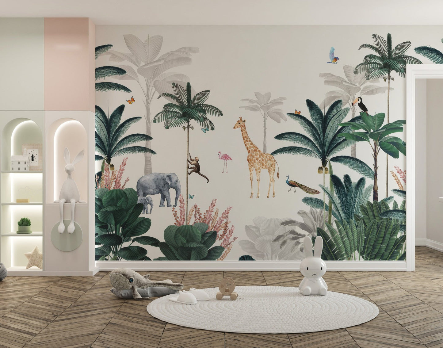Lush Forest Animals Wallpaper Mural - Wallanza