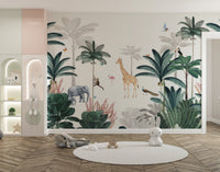 Lush Forest Animals Wallpaper Mural - Wallanza