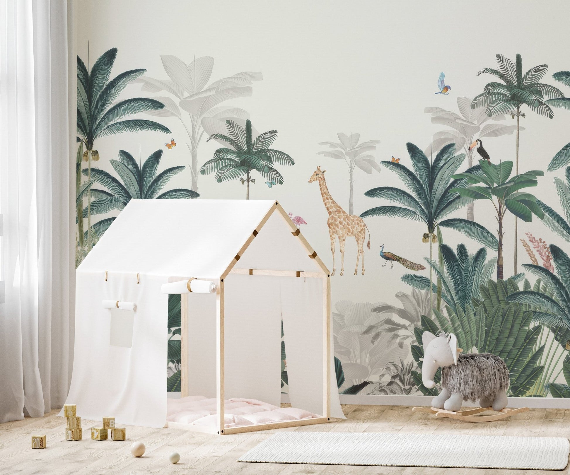 Lush Forest Animals Wallpaper Mural - Wallanza