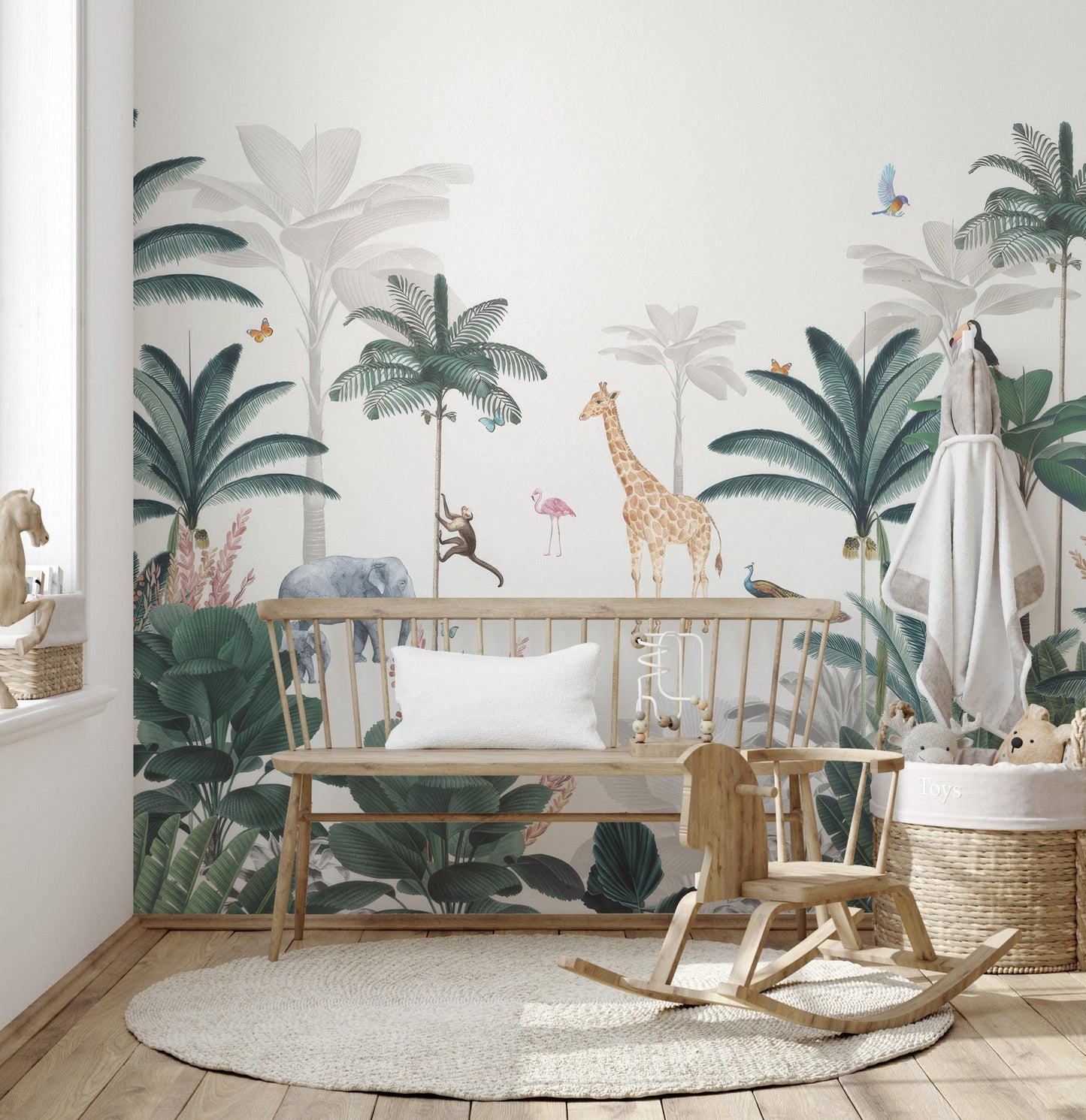 Lush Forest Animals Wallpaper Mural - Wallanza