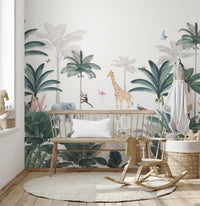 Lush Forest Animals Wallpaper Mural - Wallanza