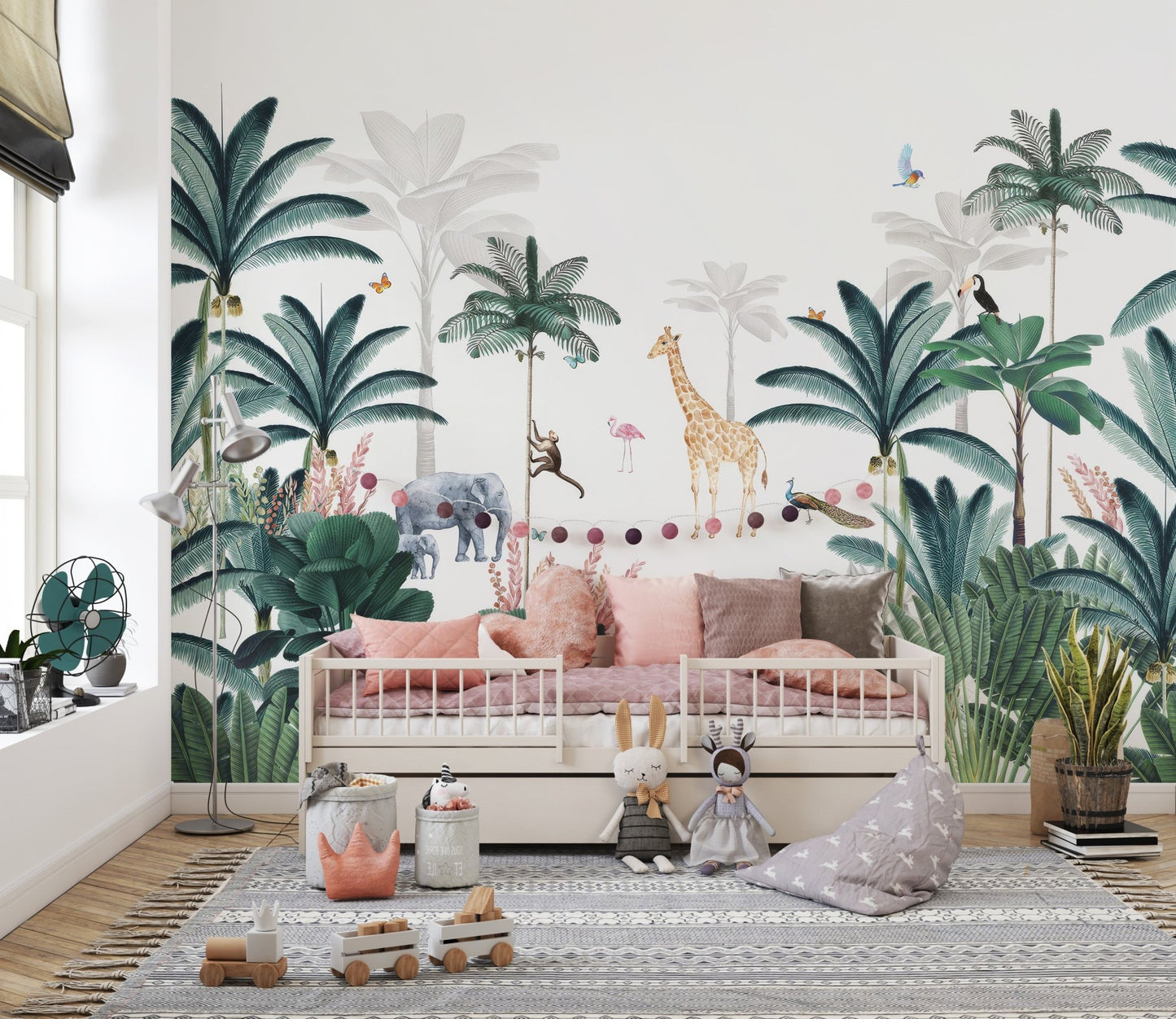 Lush Forest Animals Wallpaper Mural - Wallanza