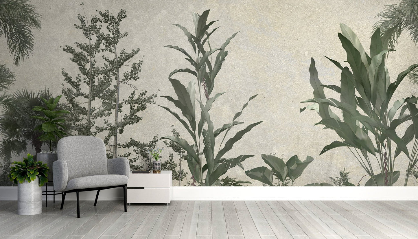Lush Greenery Wallpaper Mural - Wallanza