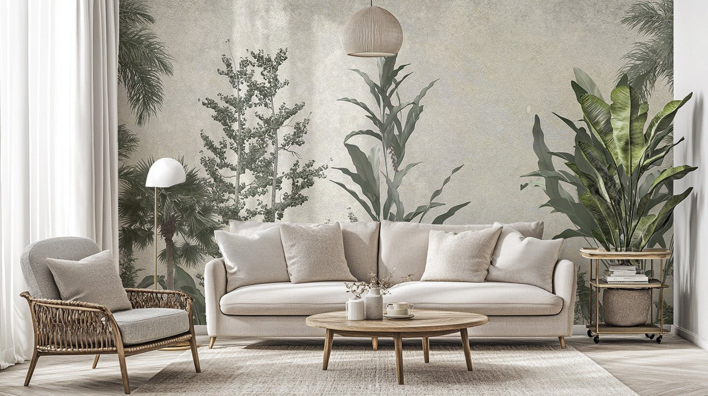 Lush Greenery Wallpaper Mural - Wallanza