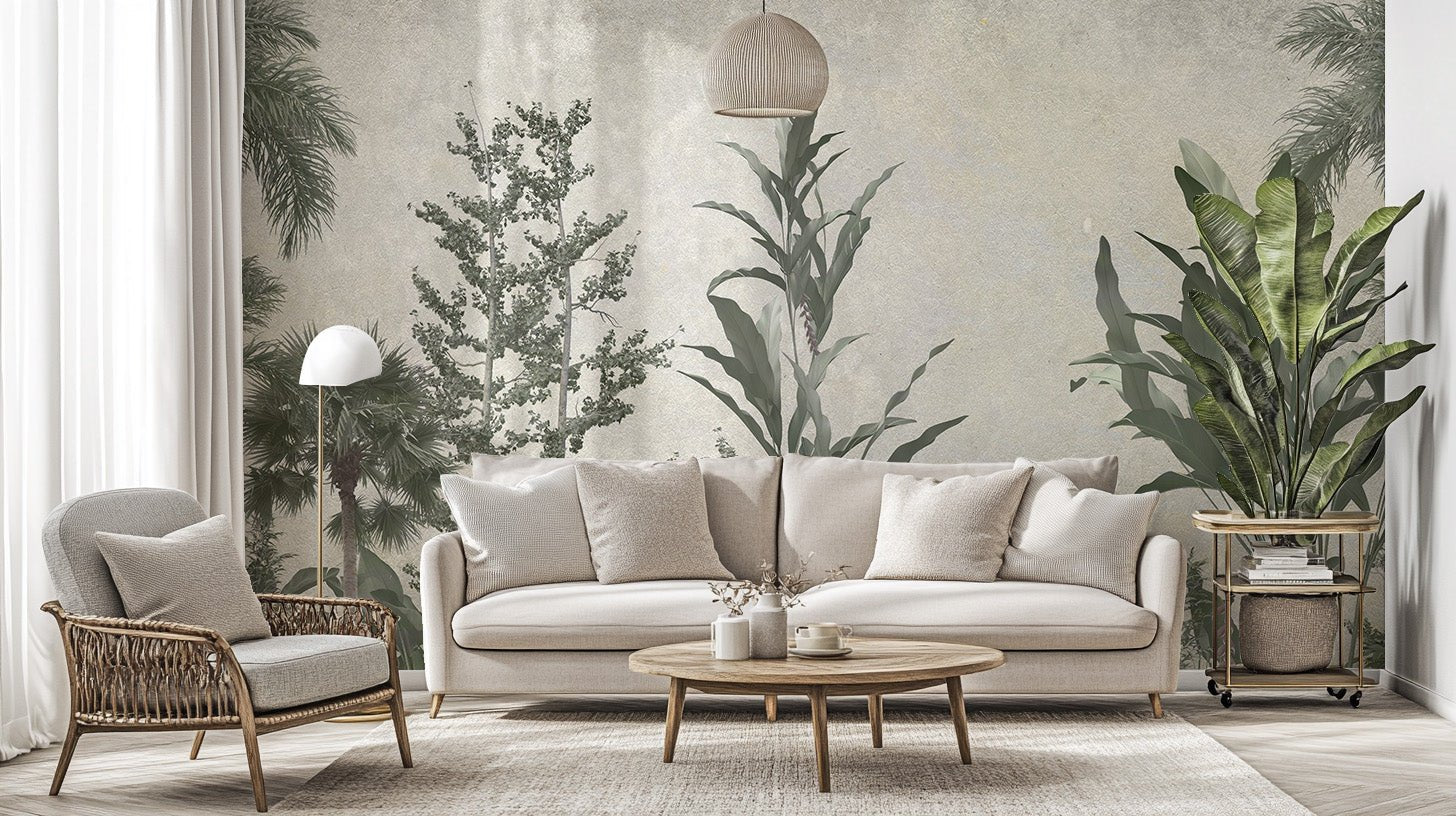 Lush Greenery Wallpaper Mural - Wallanza