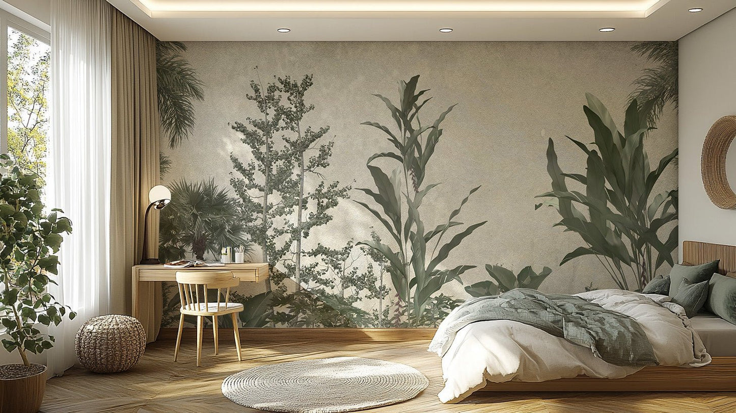 Lush Greenery Wallpaper Mural - Wallanza