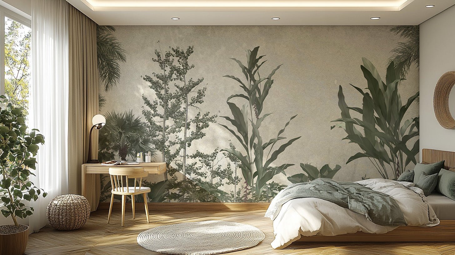 Lush Greenery Wallpaper Mural - Wallanza