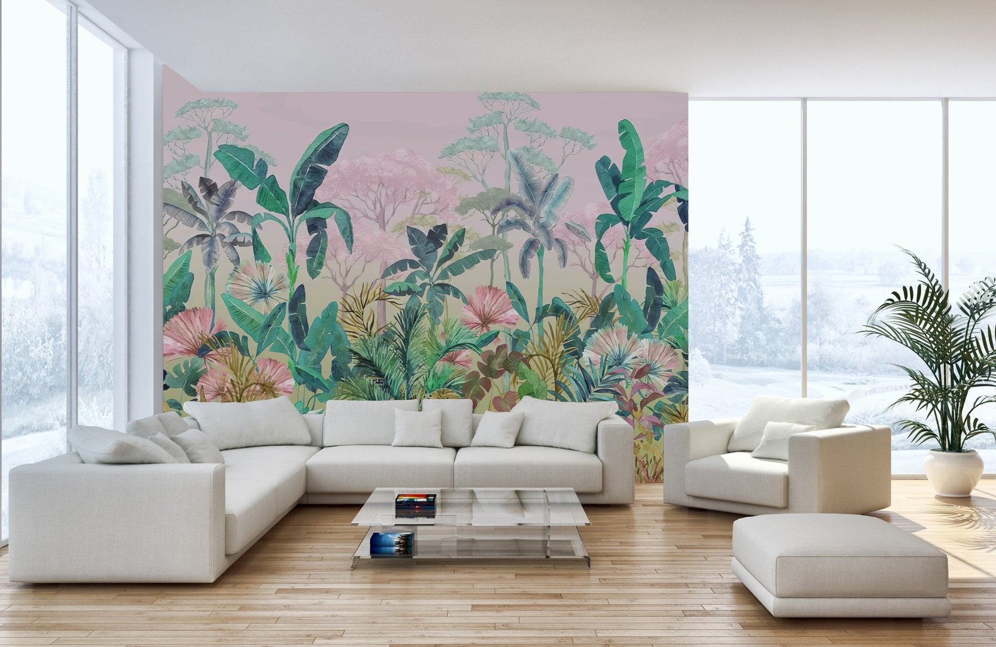 Lush Tropical Jungle Wall Mural - Wallanza