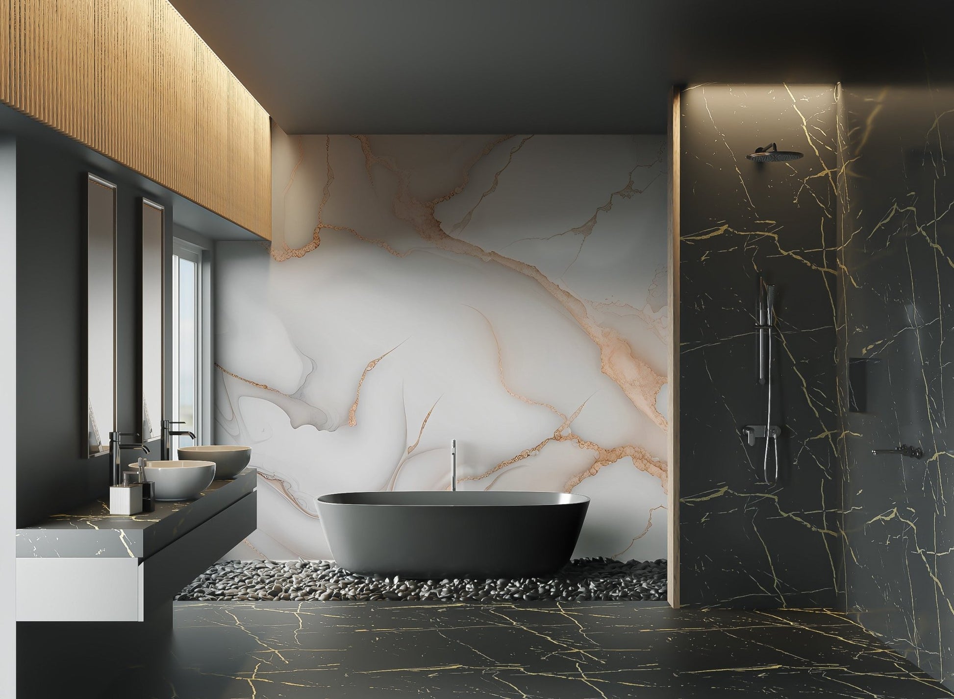 Luxury White Marble Wallpaper - Wallanza