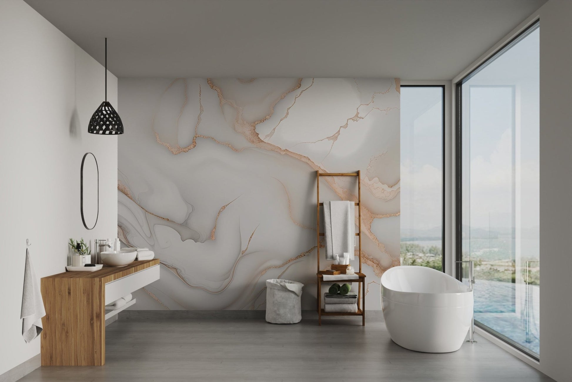 Luxury White Marble Wallpaper - Wallanza
