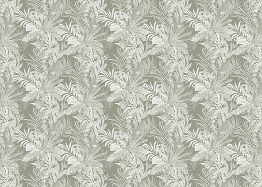 Tropical Leaf Pattern Self Adhesive Wallpaper For Walls