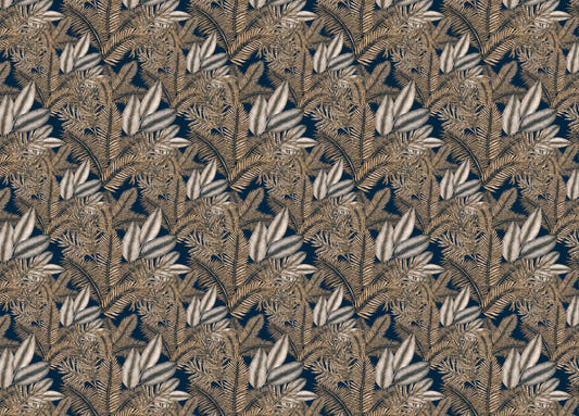 Brown Color Seamless Pattern Tropical Dry Leaves Wallpaper