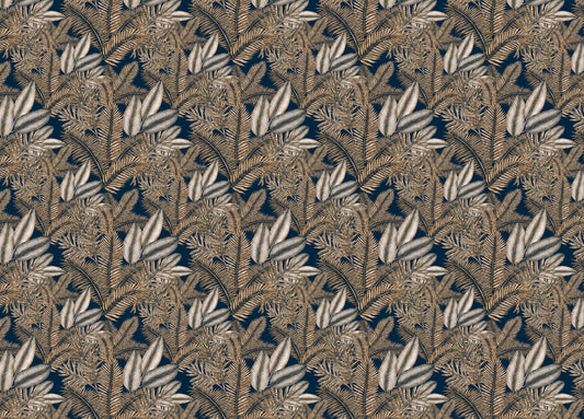 Brown Color Seamless Pattern Tropical Dry Leaves Wallpaper