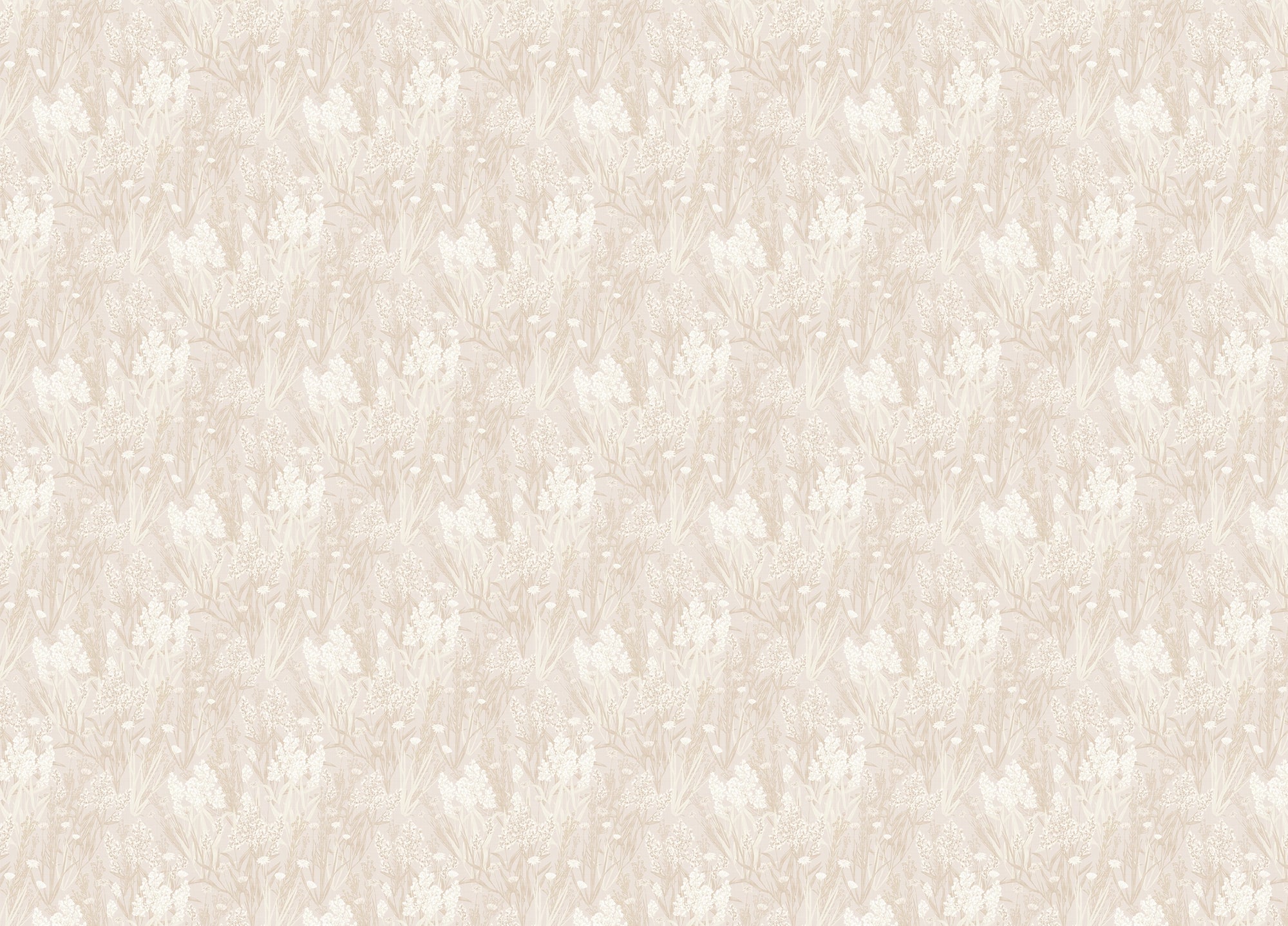 Pink Color Nostalgic Botanical Leaf Pattern Wallpaper
