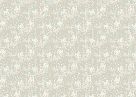 Green Shade Nostalgic Botanical Leaf Pattern Wallpaper