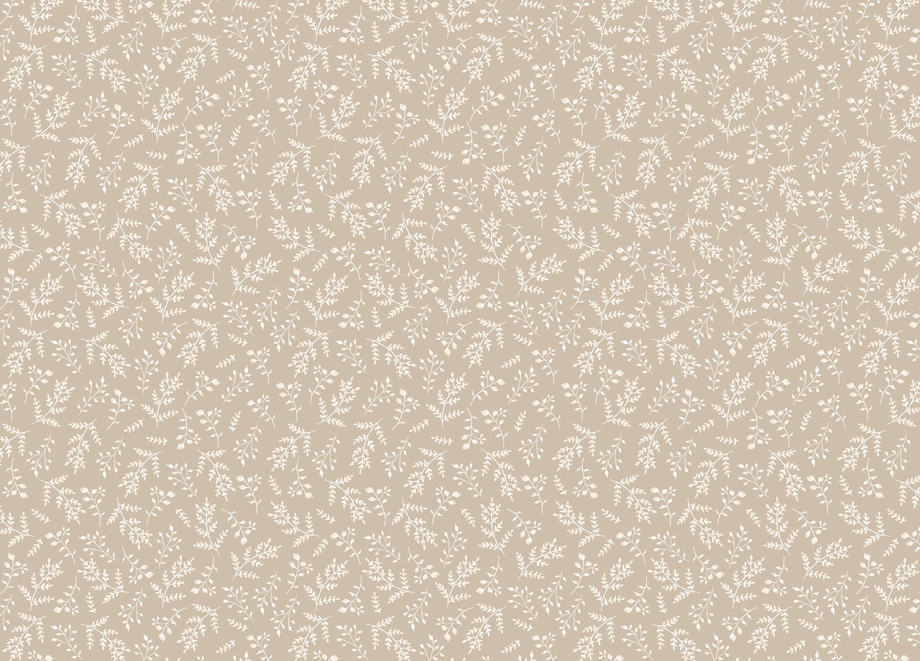 Pastel Color Neutral Foliage Seamless Pattern Wallpaper