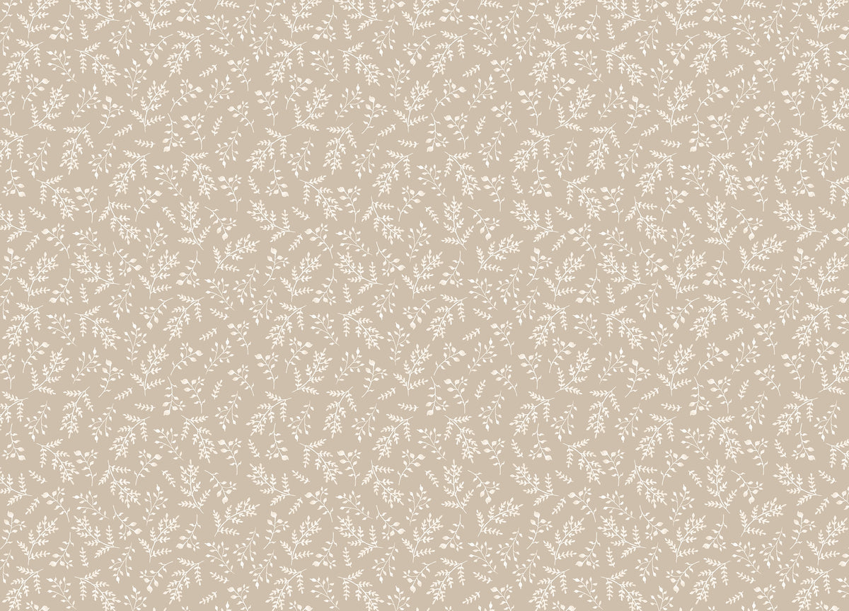 Pastel Color Neutral Foliage Seamless Pattern Wallpaper in your room