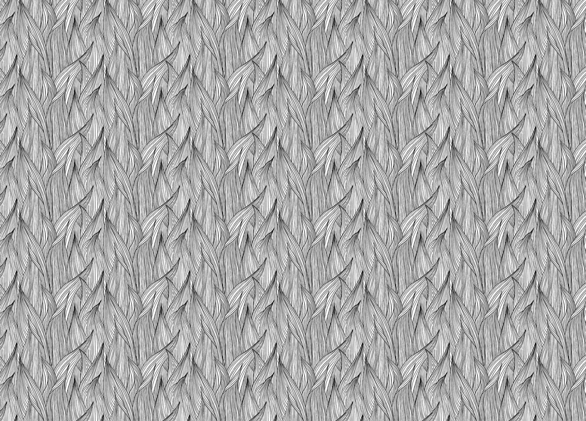 Black and White Abstract Line Wallpaper For Walls