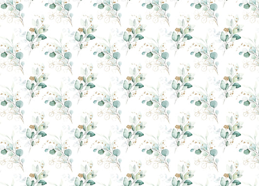 Beautiful Watercolor Eucalyptus Branches Green Wallpaper