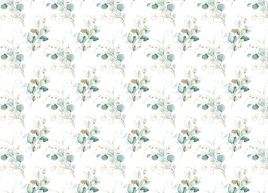 Beautiful Watercolor Eucalyptus Branches Green Wallpaper