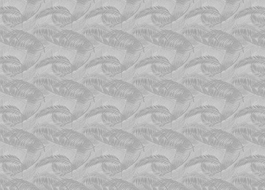 Light Gray Palm Leaves Silhouette White Wallpaper