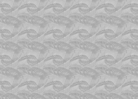Light Gray Palm Leaves Silhouette White Wallpaper