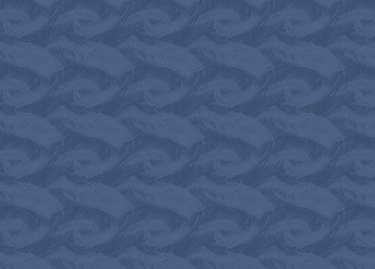 Blue Color Palm Leaves Silhouette Removable Wallpaper