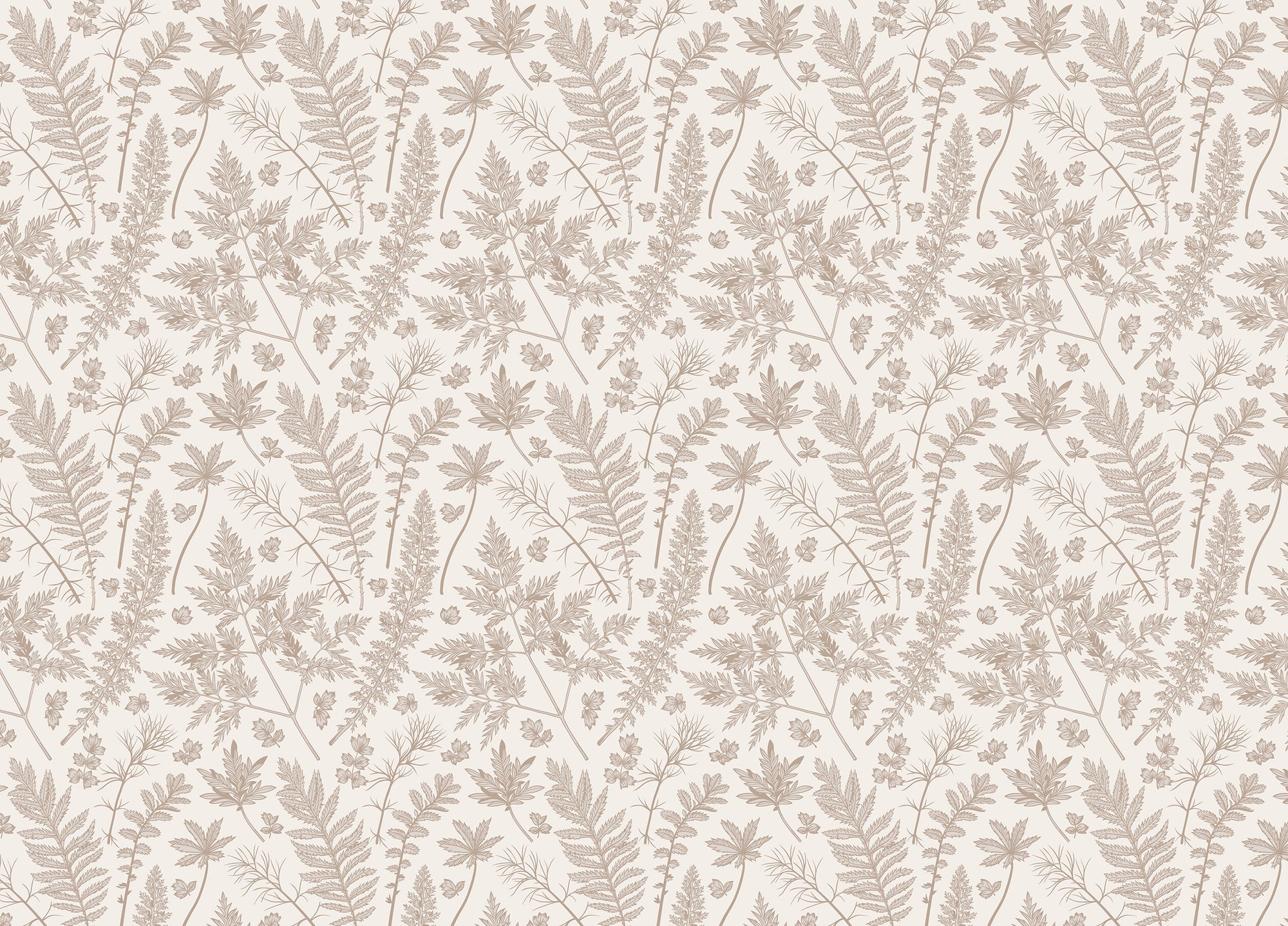 Vertical Seamless Pattern Herbs Pastel Color Leaves Wallpaper